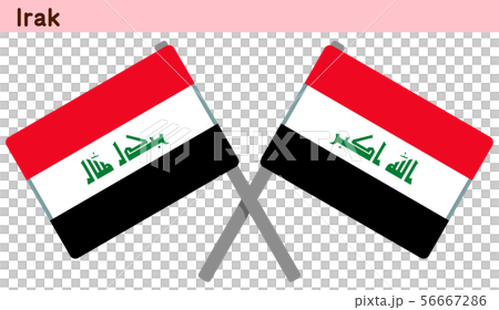 Crossed iraqi flag 56667286
