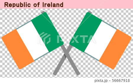 Irish flag crossed 56667918