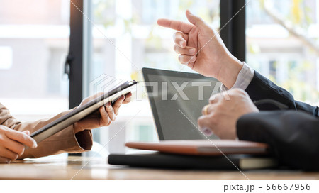 businessman candidate explaining about his profile businessman candidate explaining about his profile 56667956