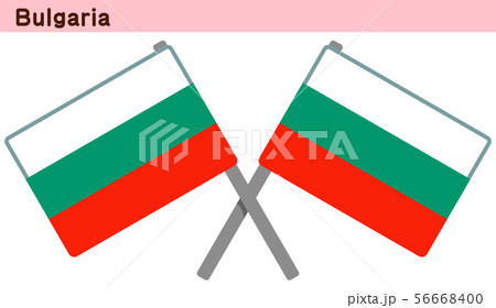 交差したブルガリアの国旗