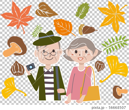 Autumn elderly couple Autumn elderly couple 56668507