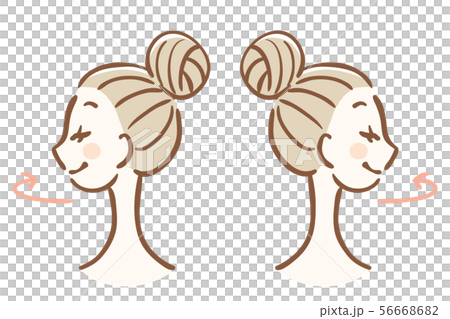 Woman doing neck exercise 56668682