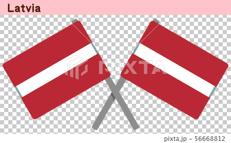 Crossed Latvian Flag Crossed Latvian Flag 56668812