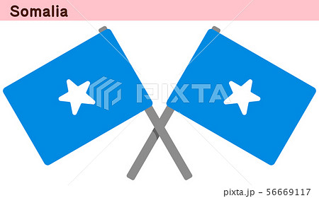 交差したソマリアの国旗