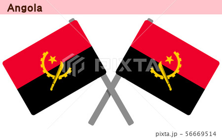 交差したアンゴラの国旗