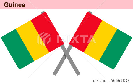 交差したギニアの国旗