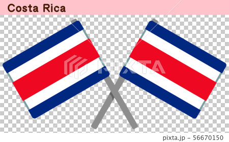 Costa Rica flag crossed 56670150