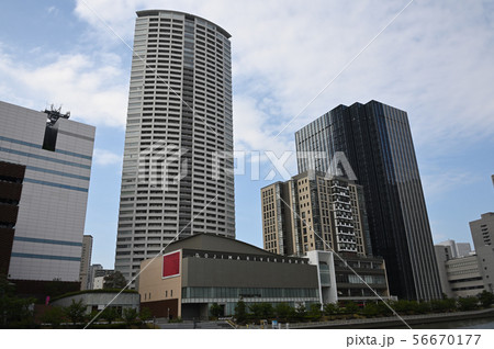 玉江橋船着き場付近のビル風景 56670177