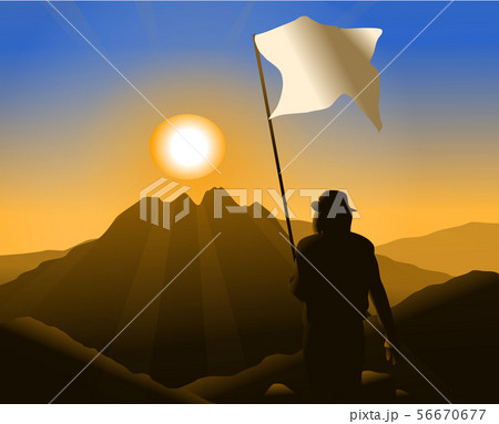 The woman tried to climb to the top of the hill The woman tried to climb to the top of the hill 56670677