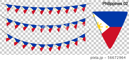 Garland Of The Philippines Flag Vector Data Stock Illustration