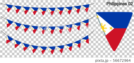 Garland Of The Philippines Flag Vector Data Stock Illustration