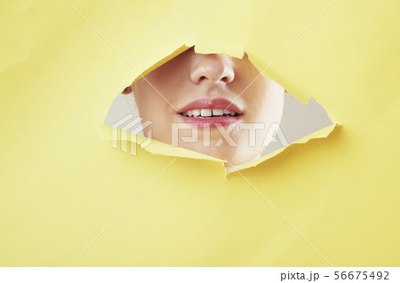 Beautiful smile of young woman 56675492