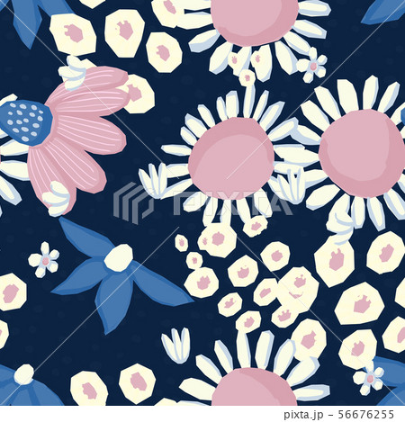 Seamless pattern Vector floral design. Romantic background print for fabrics and wallpapers. Seamless pattern Vector floral design. Romantic background print for fabrics and wallpapers. 56676255