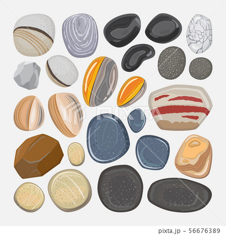 River stones isolated on white background River stones isolated on white background 56676389