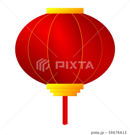 Red lantern lamp with isolated on white background 56676813