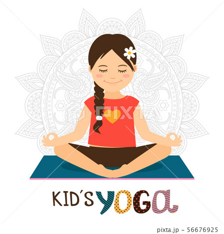 Kids Yoga Iconのイラスト素材