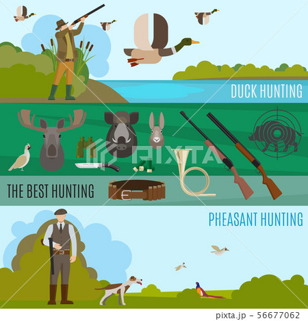 Colorful hunting banners Colorful hunting banners 56677062