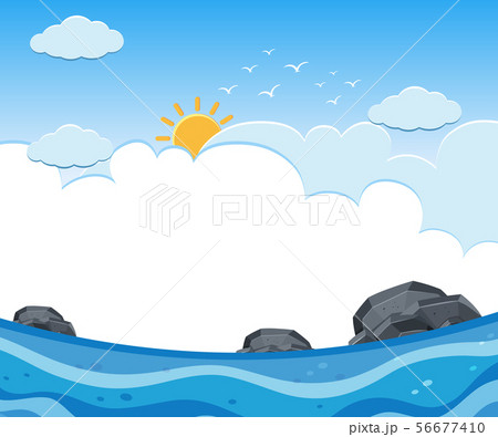 A Sunny and Cloudy Ocean View 56677410