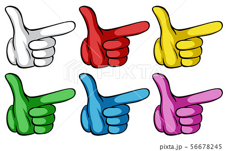 Hand gesture in six colors Hand gesture in six colors 56678245