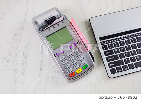 A contactless payment card copy space with credit 56678802