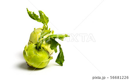Kohlrabi vegetable isolated on white 56681226