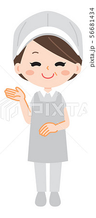 紹介する給食のおばさんのイラスト 紹介する給食のおばさんのイラスト 56681434