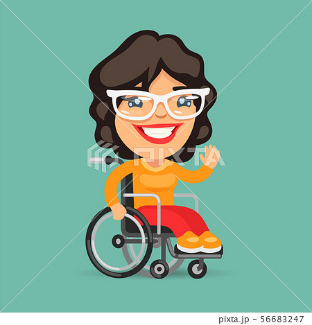 Wheelchair User Woman Wheelchair User Woman 56683247