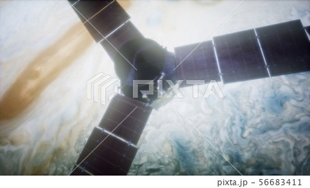 Juno sattelite orbiting Jupiter Juno sattelite orbiting Jupiter 56683411