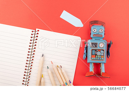 Vintage retro robot tin toy Vintage retro robot tin toy 56684077
