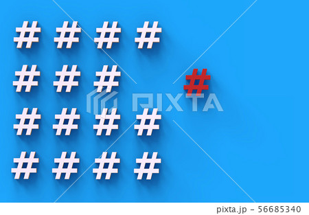 Group of hashtag icon isolated on blue background. Group of hashtag icon isolated on blue background. 56685340