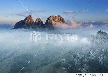 Aerial view of Grohmann spitze, Dolomites, Italy Aerial view of Grohmann spitze, Dolomites, Italy 56685418