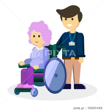 Cute smile volunteer grandmother 56685468