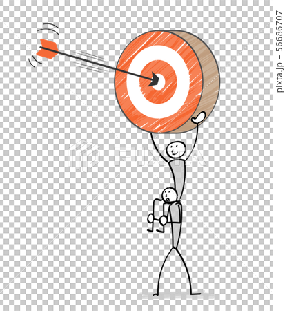 Person who collaborates with bow and arrow 56686707