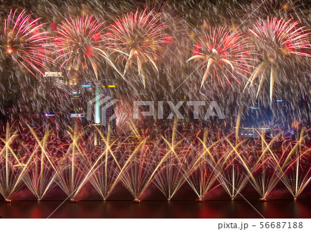 花火(シンガポールナショナルデー) 花火(シンガポールナショナルデー) 56687188