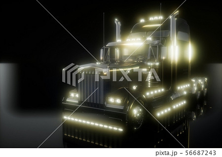 bright american lorry track in studio 56687243