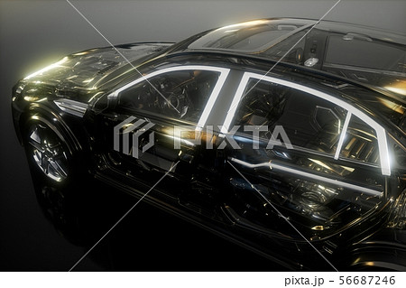 engine and other parts visible in car 56687246