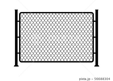 Fence wire metal chain link. Mesh steel net texture fence cage grid wall 56688304