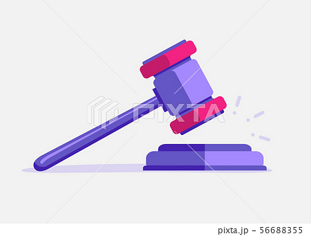 Judje hammer icon law gavel. Auction court hammer bid authority concept symbol 56688355