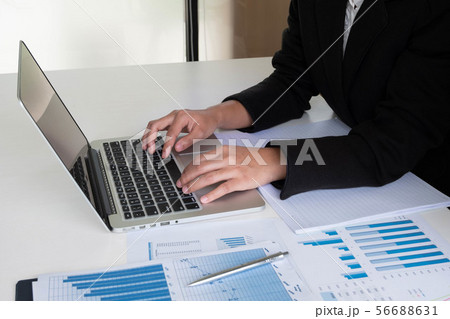business woman have analyzing the chart business woman have analyzing the chart 56688631
