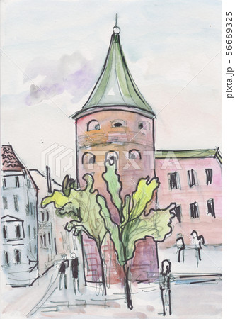 streets and squares of Riga, Powder tower streets and squares of Riga, Powder tower 56689325