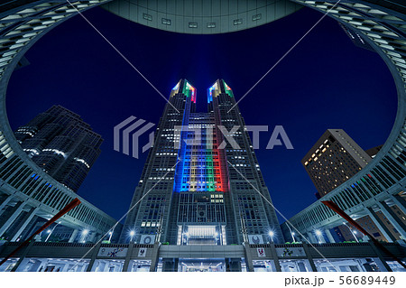 東京都庁のライトアップ 56689449