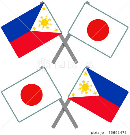 フィリピンと日本の旗