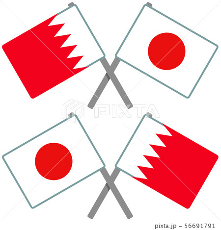 バーレーンと日本の旗