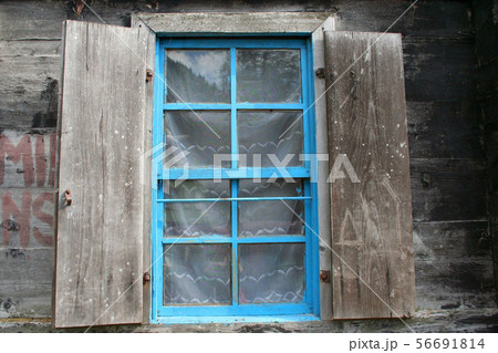 old blue window 56691814