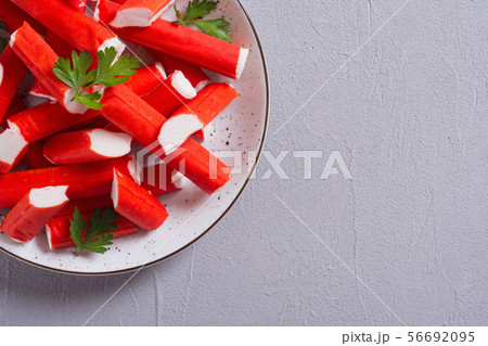 Crab sticks from fish protein 56692095