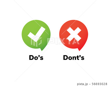 Dos And Dont Good And Bad Icon Check Negative のイラスト素材