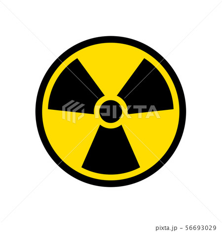 Radioactive icon nuclear symbol. Uranium reactor radiation hazard. Radioactive toxic danger sign Radioactive icon nuclear symbol. Uranium reactor radiation hazard. Radioactive toxic danger sign 56693029