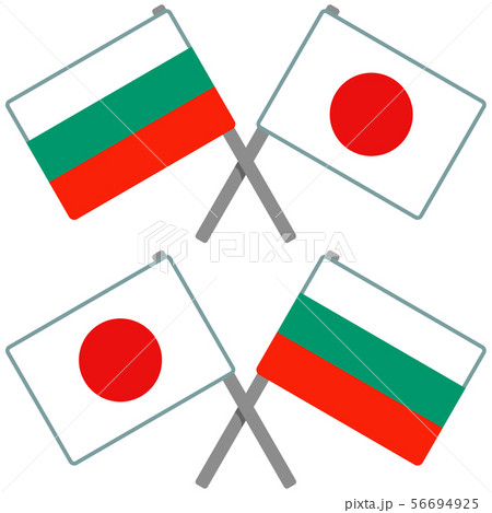 ブルガリアと日本の旗