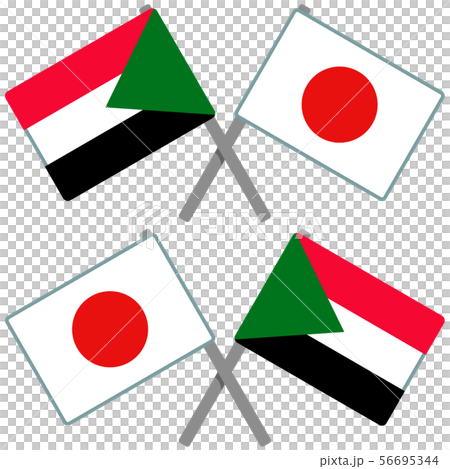 Sudan and Japan flag 56695344