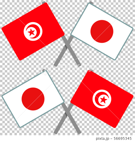 Tunisia and Japan Flag 56695345